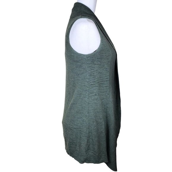 GAP Factory Open Front Women's Green Knit Sweater Vest Small - Picture 3 of 7
